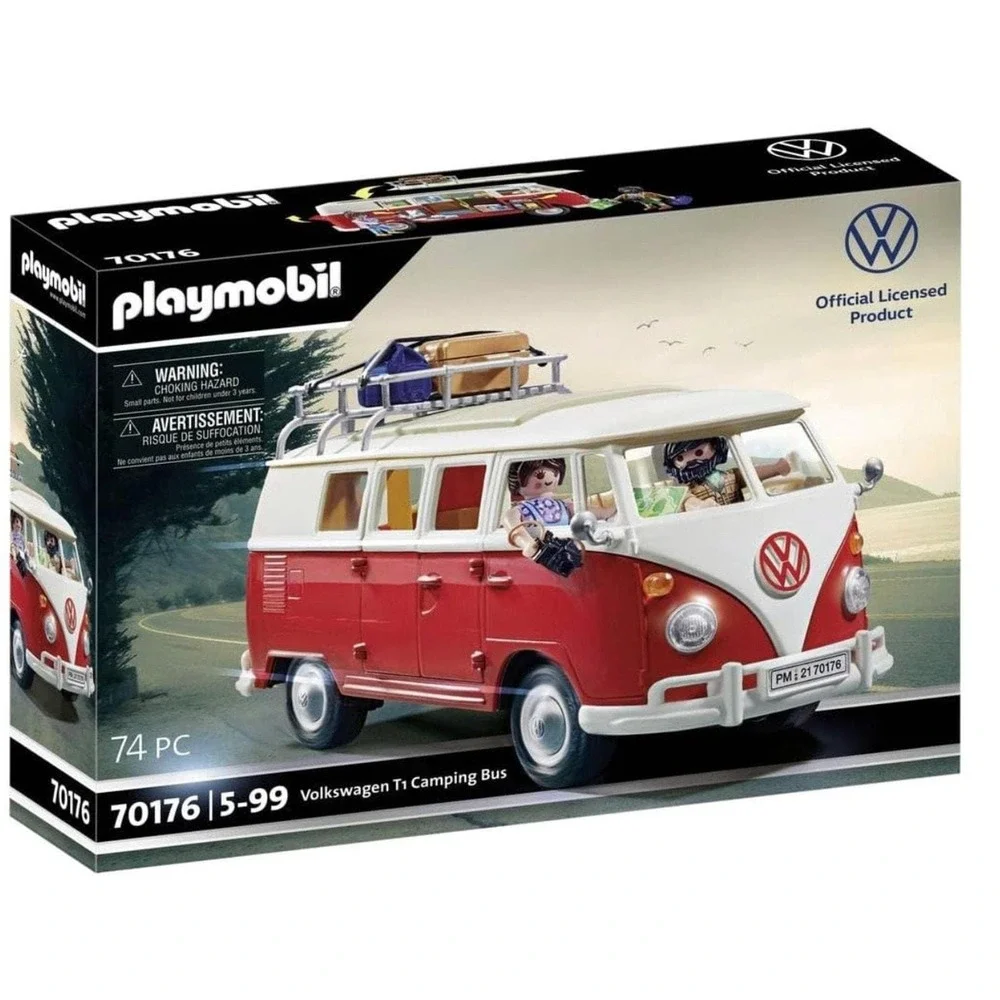 New in Box Playmobil Volkswagen T1 Camper Bus Red 70175